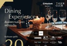 หลักทรัพย์เมย์แบงก์ ชวนสมาชิก TIGER CLUB ฉลองเทศกาลปลายปี ด้วยส่วนลดห้องอาหารหรูสูงสุด 20%