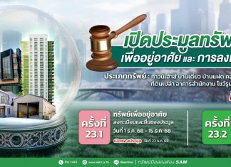 SAM เปิดประมูลทรัพย์ NPA เพื่อการลงทุนและอยู่อาศัยราคาดี ทำเลเด่น ส่งท้ายปี 68 มูลค่ารวมเกือบ 300 ลบ.