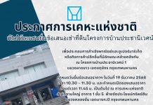 กคช. เปิดให้เอกชนเช่าที่ดินพาณิชยกรรมในโครงการบ้านประชานิเวศน์ 1 สัญญาเช่า 15 ปี