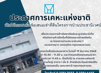 กคช. เปิดให้เอกชนเช่าที่ดินพาณิชยกรรมในโครงการบ้านประชานิเวศน์ 1 สัญญาเช่า 15 ปี