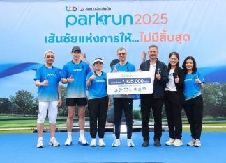 ทีทีบี ธนชาตประกันภัย พาร์ครัน 2025 ส่งมอบเงินบริจาคกว่า 7.32 ล้านบาท เพื่อผู้ป่วยเด็กใน 6 โรงพยาบาลท้องถิ่นและน้อง ๆ ในโครงการไฟ-ฟ้า มูลนิธิทีทีบี